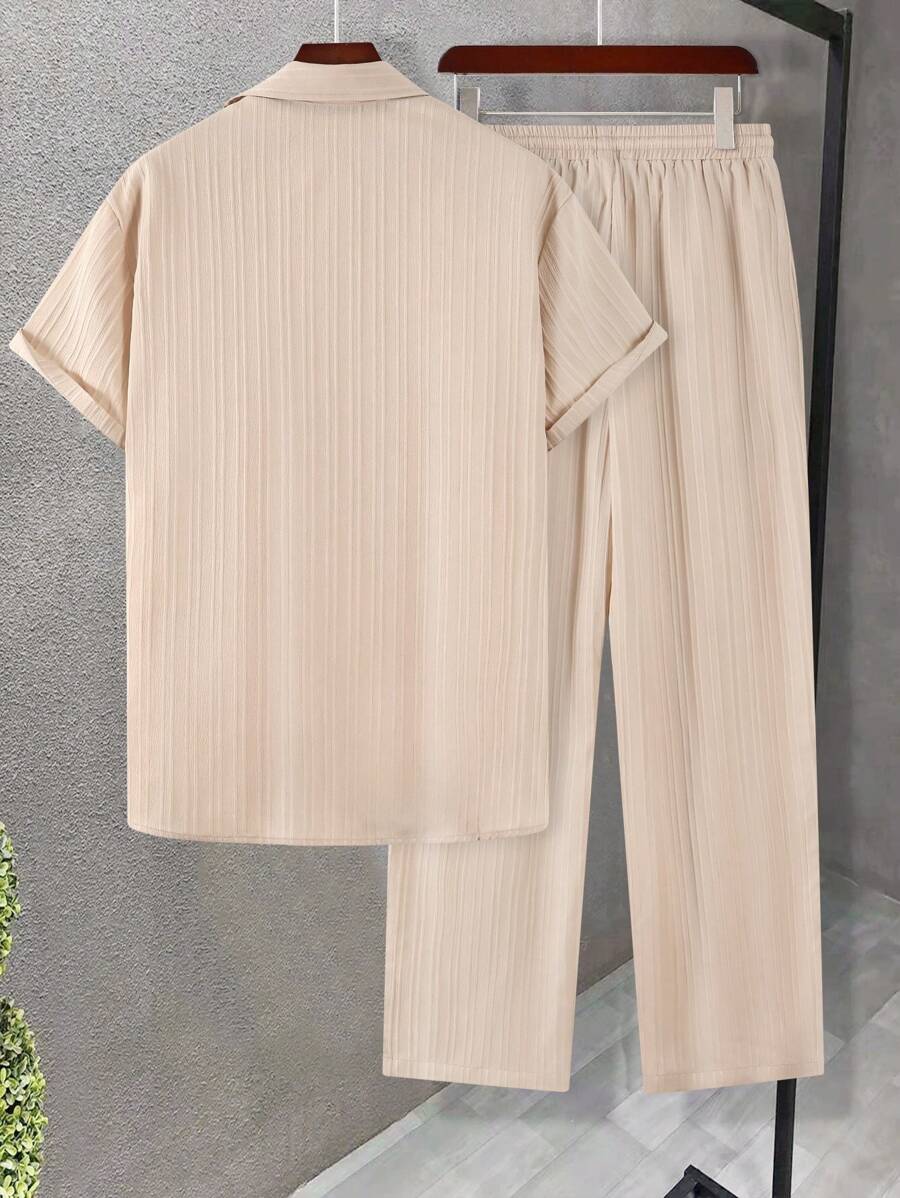 Sugar Cane Cream Color Mens Full Set Trouser and Shirt Half Sleeves