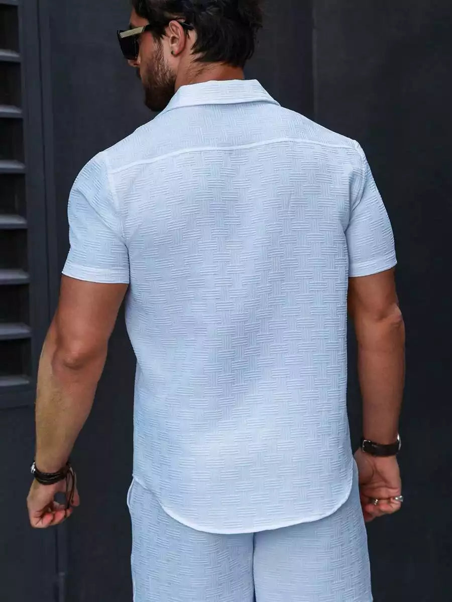 Sky Blue Color Mens Moment Wear Half Sleeves Casual Shirt