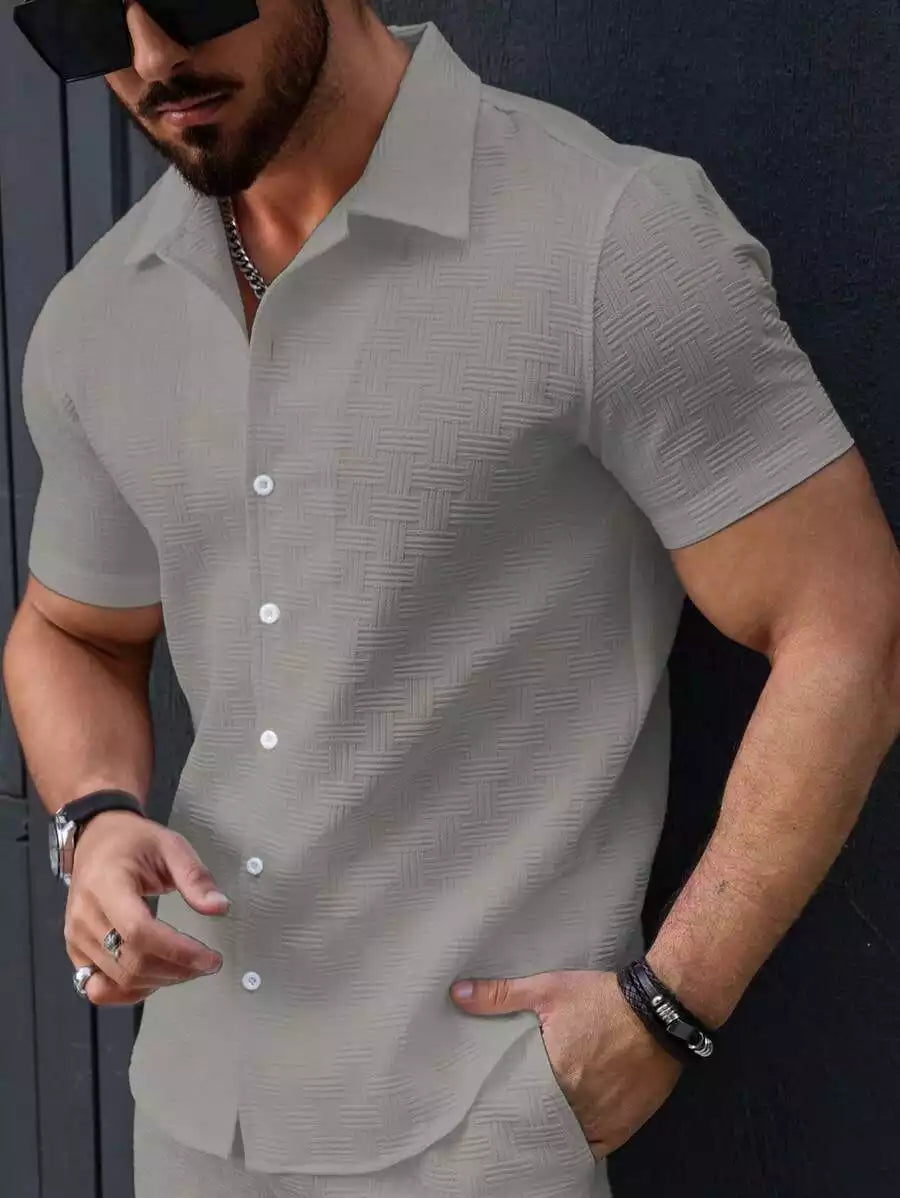 Gray Color Mens Moment Wear Half Sleeves Casual Shirt