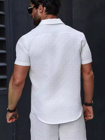 White Color Mens Moment Wear Half Sleeves Casual Shirt