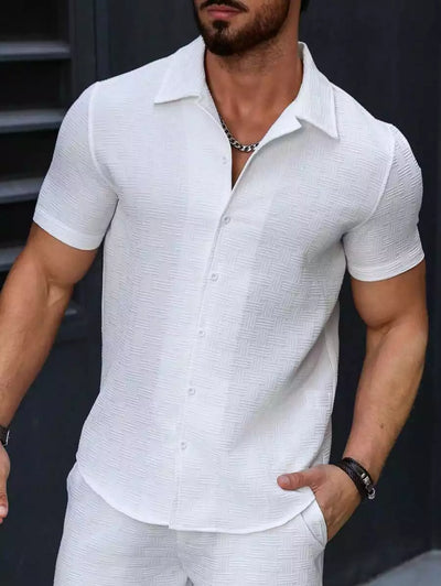 White Color Mens Moment Wear Half Sleeves Casual Shirt