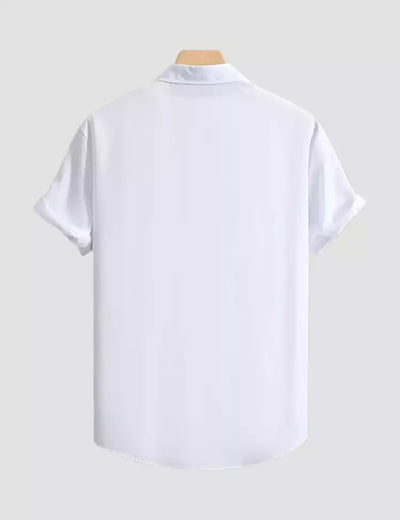 WHITE BUTTERFLY  Design Mens Half Sleeves Cotton Shirts