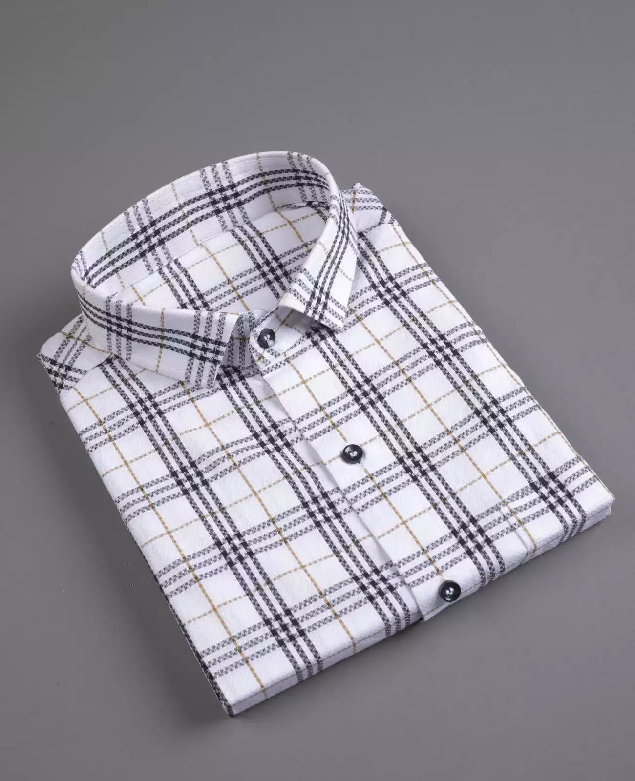 Men's Full Sleeves Mini Checks Shirt Premium Collection Cotton Fabric