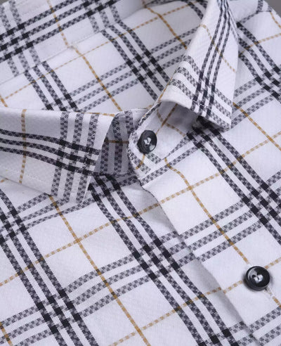 Men's Full Sleeves Mini Checks Shirt Premium Collection Cotton Fabric