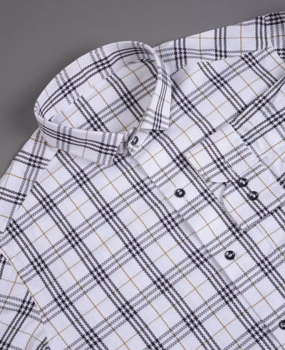 Men's Full Sleeves Mini Checks Shirt Premium Collection Cotton Fabric