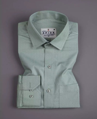 Men's Full Sleeves Plain Shirt Premium Collection Cotton Fabric Green