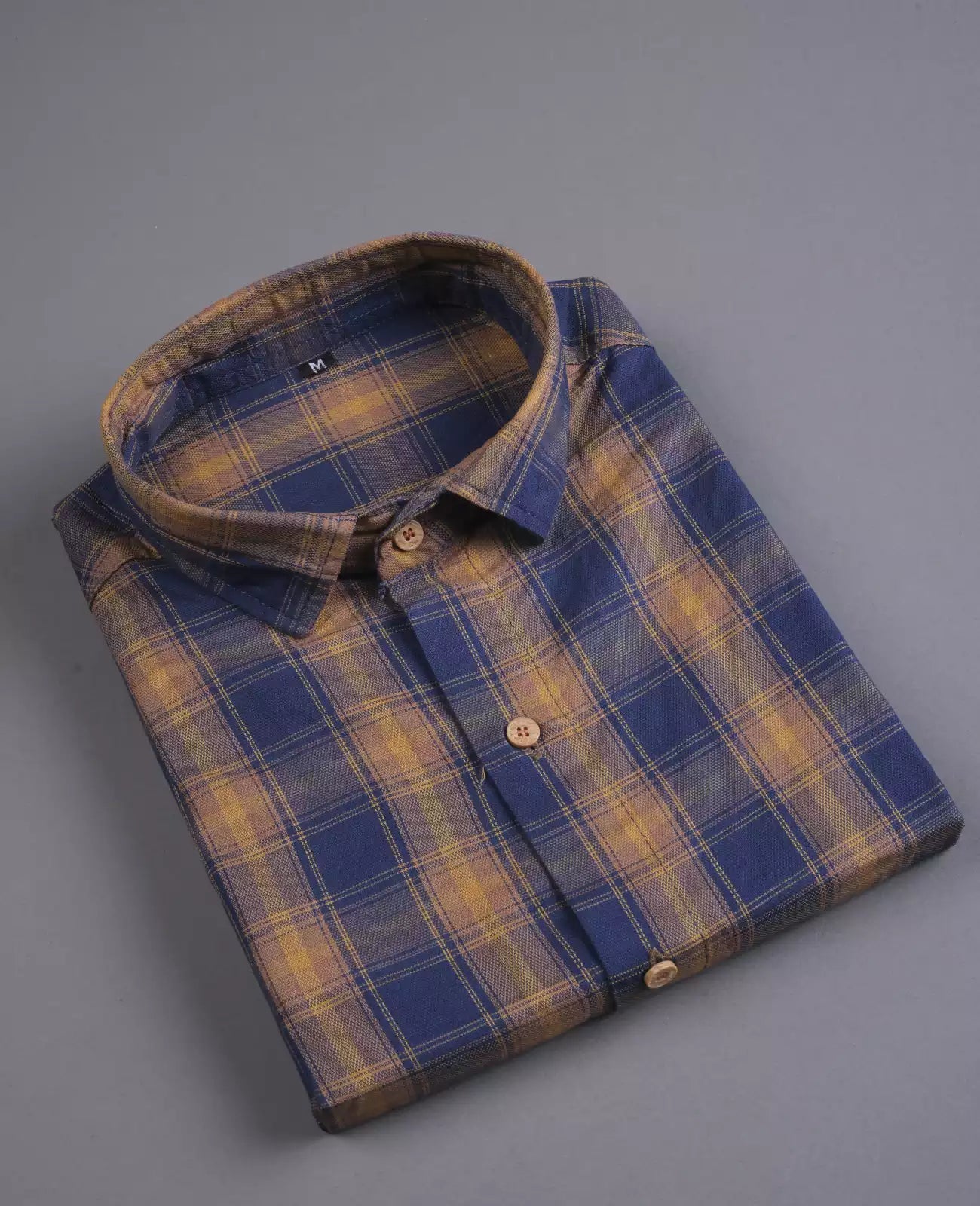 Men's Full Sleeves Mini Checks Shirt Premium Collection Cotton Fabric