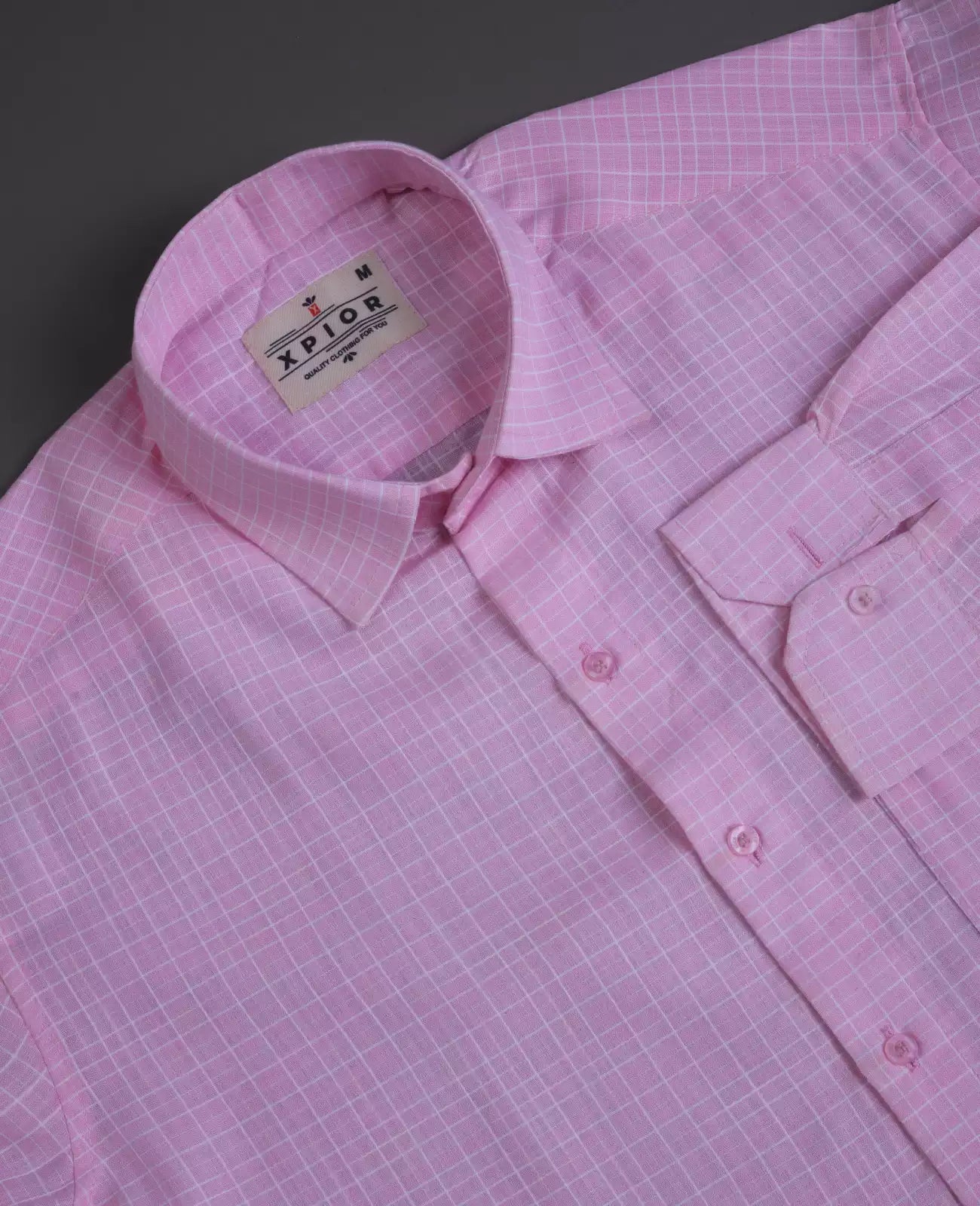 Men's Full Sleeves Plain Shirt Premium Collection Cotton Fabric Pink