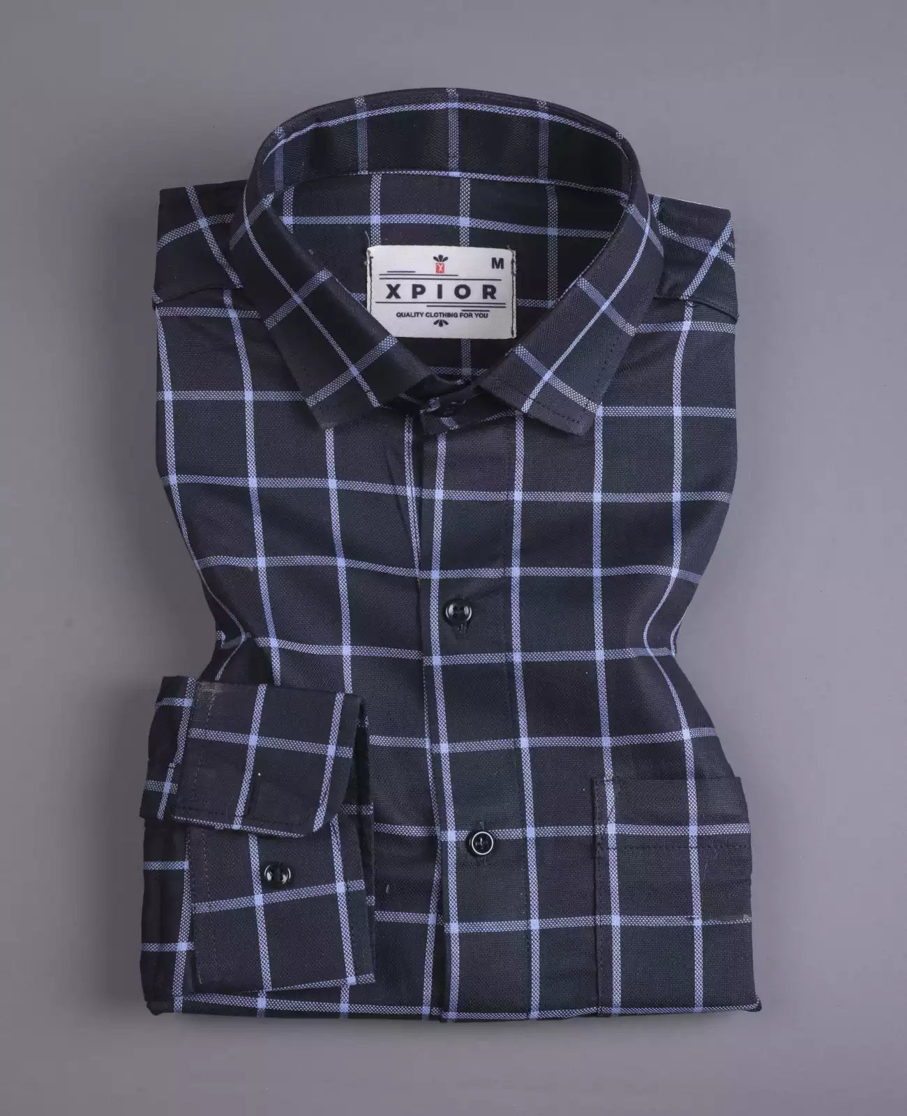 Men's Full Sleeves Mini Checks Shirt Premium Collection Cotton Fabric