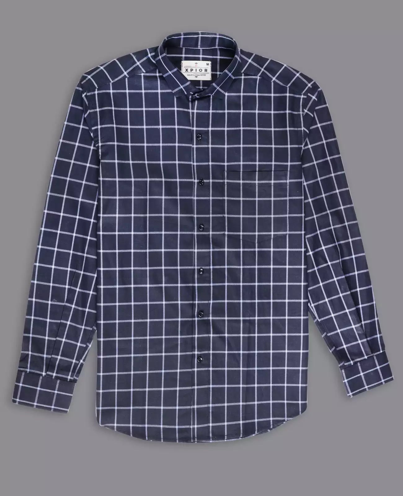 Men's Full Sleeves Mini Checks Shirt Premium Collection Cotton Fabric