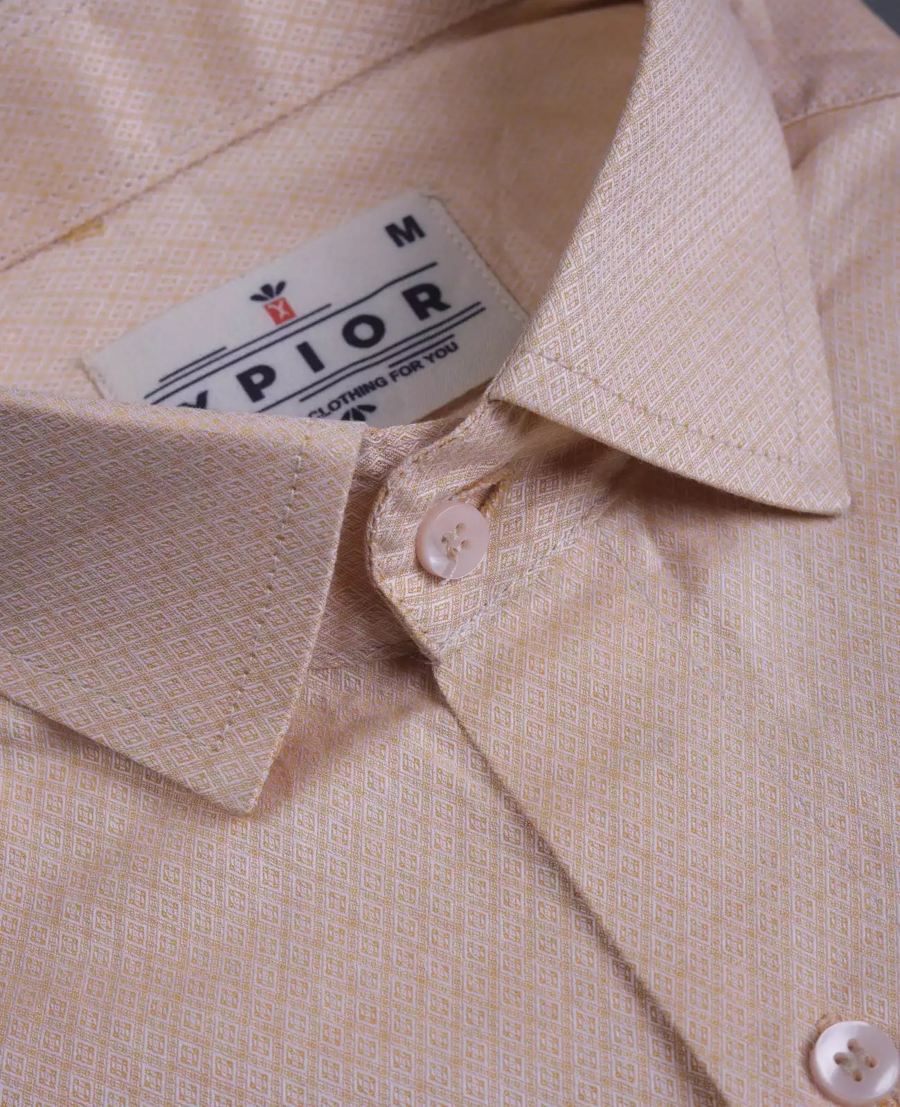 Men's Full Sleeves Plain Shirt Premium Collection Cotton Fabric Peach