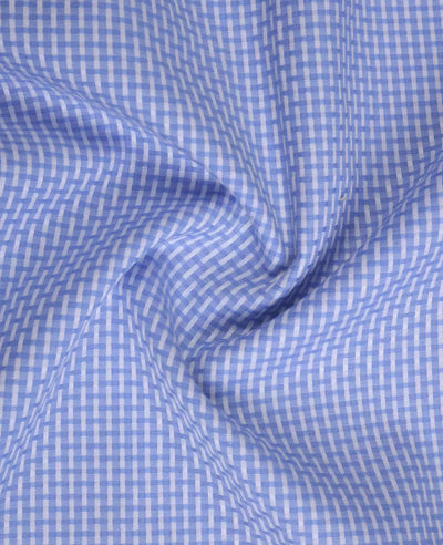 Tactful Men's Full Sleeves Plain Blue Shirt Premium Collection Cotton Fabric